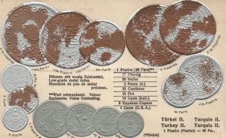 Turkey coins Embossed litho