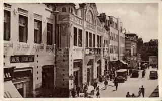 Ungvár Fencik street, Hotel Korona and the shop of Mór Horvát So.Stpl