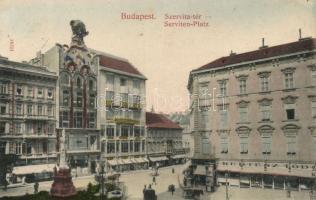 Budapest V. Szervita tér Kertész Tódor üzletével