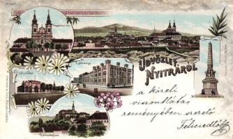 1899 Nyitra with barracks and military tent-camp Litho