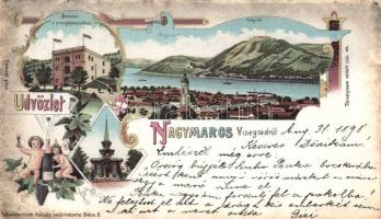 1898 Nagymaros pezsgőpince-lejárat Litho