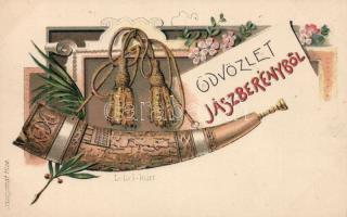 Jászberény Lehel kürt litho