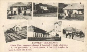 Mezőrücs with railway-station post and flat of Istvan Duha