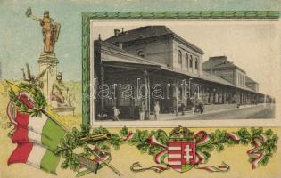 Szatmárnémeti Railway-station litho