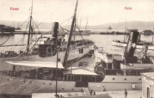 Fiume port, SS Pannonia and SS Hungaria