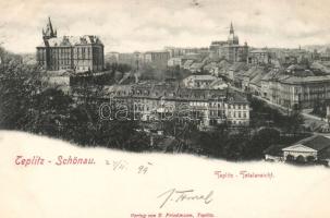 1899 Teplice with synagogue