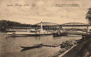 Budapest IV. Újpest Hajóállomás a Mátyás király gőzössel