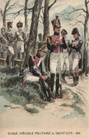 Ecole Speciale Militaire de Saint-Cyr, 1814 / French military, Saint-Cyr military school in 1814 s: Toussaint
