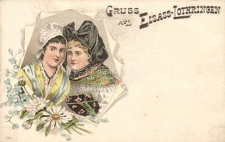 Elsass Lotharingien Litho