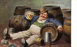 German beer drinker, slightly drunk