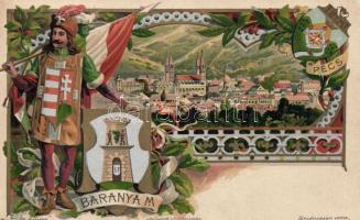 Pécs, Baranya megye litho