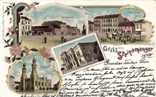 1898 Szombathely (Steinamanger) zsinagógával litho