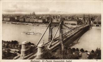 Budapest Erzsébet híd spanyol kiadás Richter reklámmal