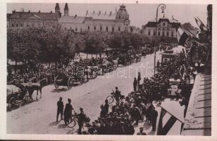 Szatmárnémeti Entry of the Hungarian troops with spec. cancellation and flag
