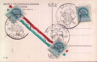 Szatmárnémeti Entry of the Hungarian troops with spec. cancellation and flag