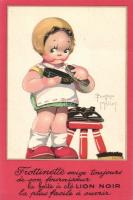 Lion Noir shoeshine litho s: Beatrice Mallet