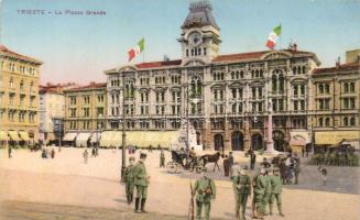Triest freshly occupied with Italian soldiers
