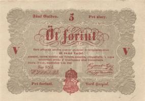 1848. 5Ft "Kossuth bankó" T:II