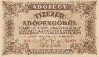 1946. 10.000AP-10.000.000AP teljes sorozata T:I,II