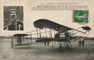 Biplane Poulain Orange, M. Parent Francois (Rb)