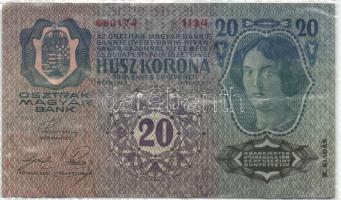 1913. 20K "II. Kiadás" (2x) "Deutschösterreich" felülnyomással + 1920. 20K &quot...