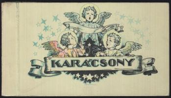 KARÁCSONY 10 lapos Márton szignós képeslapfüzet / CHRISTMAS booklet of 10 cards Marton artist signed