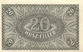 1920. 20f (4x) egymásutáni sorozatszámmal! T:I-,II