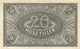 1920. 20f (4x) egymásutáni sorozatszámmal! T:I-,II