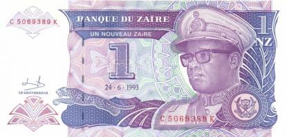 Zaire 1993. 1NZ + 10NZ + 20NZ + 1994. 500NZ T:I