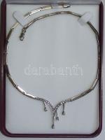 Ezüst (Ag) collier cirkóniákkal 22,36 gr díszdobozban