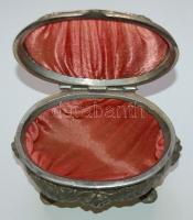 Dekoratív régi ón szelence 14x11x10 cm