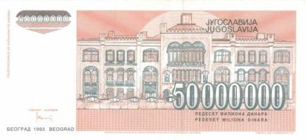 Jugoszlávia 1992. 10.000D, 50.000D + 1993. 5000D-500.000.000.000D (14 különféle) + 1994. 10D,100D,10...