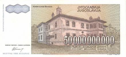 Jugoszlávia 1992. 10.000D, 50.000D + 1993. 5000D-500.000.000.000D (14 különféle) + 1994. 10D,100D,10...
