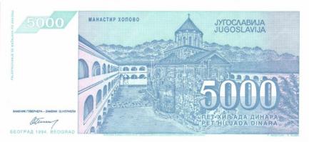 Jugoszlávia 1992. 10.000D, 50.000D + 1993. 5000D-500.000.000.000D (14 különféle) + 1994. 10D,100D,10...