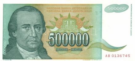 Jugoszlávia 1992. 10.000D, 50.000D + 1993. 5000D-500.000.000.000D (14 különféle) + 1994. 10D,100D,10...