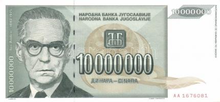 Jugoszlávia 1992. 10.000D, 50.000D + 1993. 5000D-500.000.000.000D (14 különféle) + 1994. 10D,100D,10...