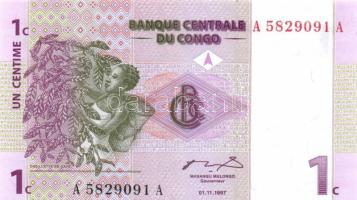 Kongó 1997. 1c,5c, 10c, 20c, 50c T:I