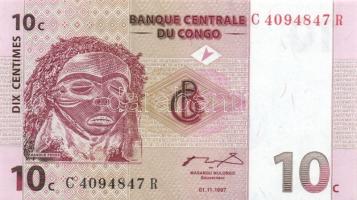 Kongó 1997. 1c,5c, 10c, 20c, 50c T:I