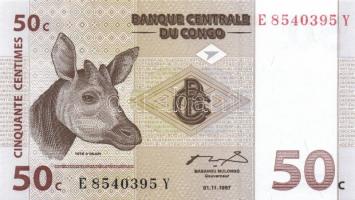 Kongó 1997. 1c,5c, 10c, 20c, 50c T:I