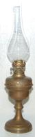 Régi réz petróleum lámpa üveg búrával 54 cm