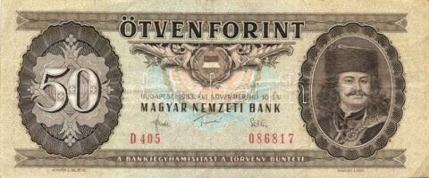 1965-1989. 50Ft (4x) klf évszámokkal T:II,III