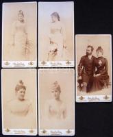 ~1900  5 db keményhátú fotó a Strelisky műteremből