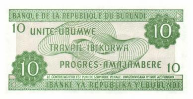 Burundi 2001-2004. 10Fr, 20Fr, 50Fr, 100Fr, 500Fr T:I