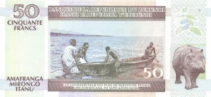 Burundi 2001-2004. 10Fr, 20Fr, 50Fr, 100Fr, 500Fr T:I