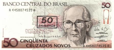 Brazília 1986. 50C + 1987. 10C, 100C, 500C, 1000C + 1989. 100C + 1990. 50C, 200C T:I