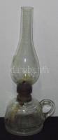 Régi üveg petróleumlámpa 31 cm