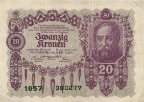 Ausztria 1922. 10K, 20K, 100K, 1000K T:vegyes