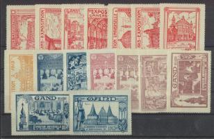 16 db belga levélzáró, GAND