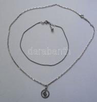 Ezüst (Ag) nyaklánc medállal és egy bokalánc 7,04 gr