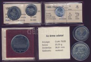 1983-1985. 20f + 5Ft + 10Ft + 20Ft + 100Ft (2klf) "FAO" sorozat! T:BU eredeti tokokban!